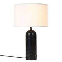 Gravity Bordlampe Liten Sort Marmor / Hvit