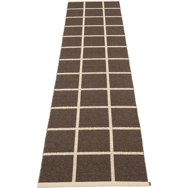 Criss Muovimatto Dark Brown / Cream 70x300 cm