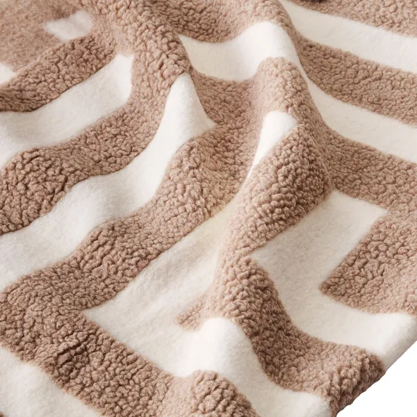Labyrinth Pledd 150x190 cm Hvit / Beige