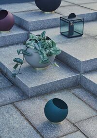 Globe Flower Pot Ø17 cm Black