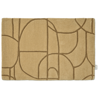 Modern Abstract Ovimatto 60x90 cm Mustard