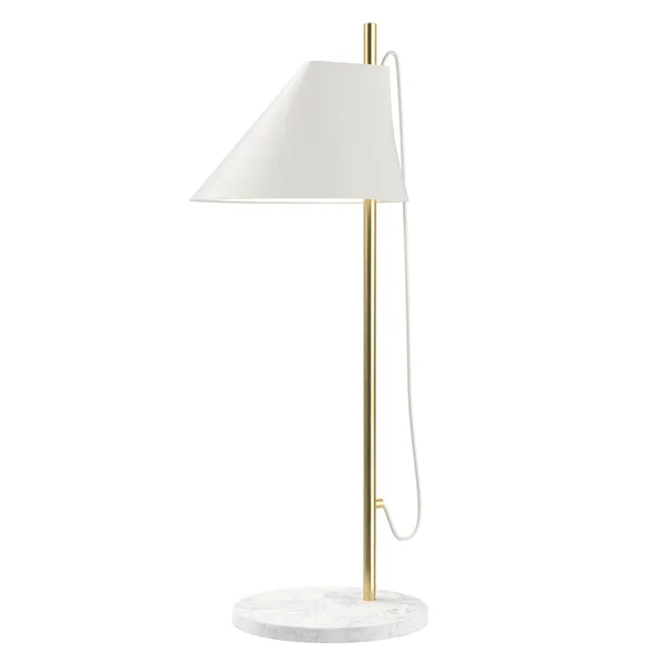 Yuh Bordlampe Messing/Hvit