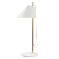 Yuh Bordlampe Messing/Hvit