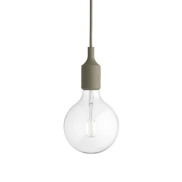 E27 Pendel Olivengrøn