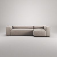 Grand 4-Personers Sofa Divan Højre Sandshell Beige