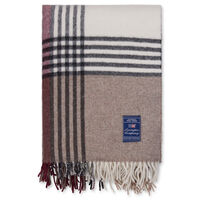 Plaid 130x170 cm Stone/Burgundy