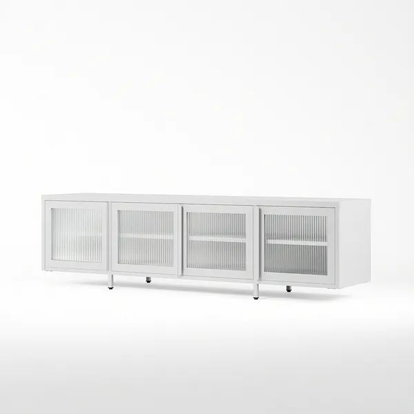Store Mediabenk 180 cm Hvit