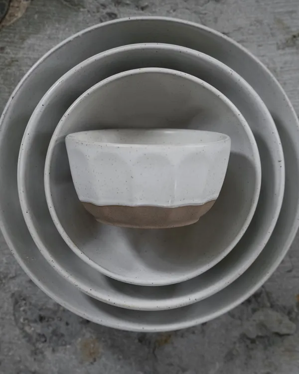Skål 16 cm Vit / Natur