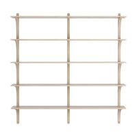 Levi Wall Shelf 180 cm Big Brass / White Pigmented Oak