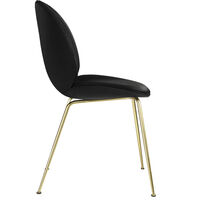 Beetle Stol Klädd Brass Base/ Sierra Black