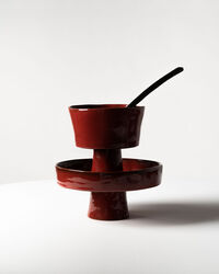 La Mère Bowl With Foot Venetian Red