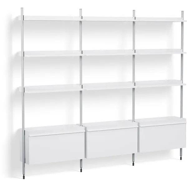 Pier System 133 3 columns PS White / Aluminium