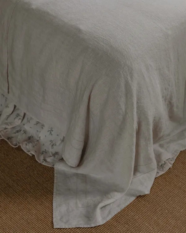 Hemstitched Linen Bedspread 180x280 cm