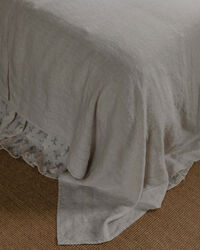 Hemstitched Linen Bedspread 180x280 cm