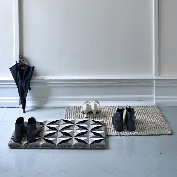 Jute Ovimatto 60x90 cm Harmaa / Beige