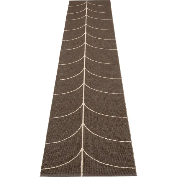 Leif Plastmatta Dark Brown / Cream 70x360 cm