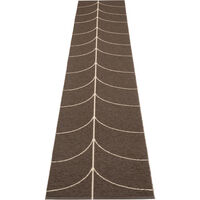 Leif Plastmatta Dark Brown / Cream 70x360 cm