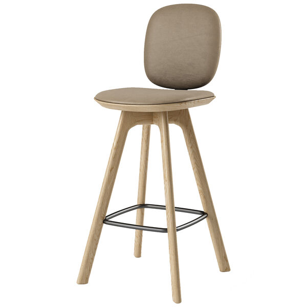 Pauline Comfort Baarituoli 65 cm Oiled Oak / Nahka Almond