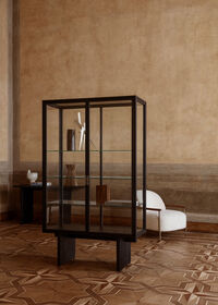 Private Vitriini 110x45x191 cm Brown Black Petsattu Tammi