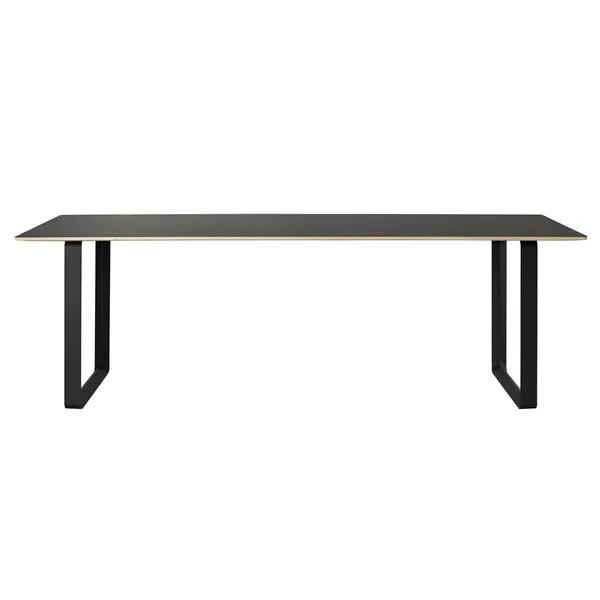 70/70 Bord 90x225 cm Linoleum Svart / Svart