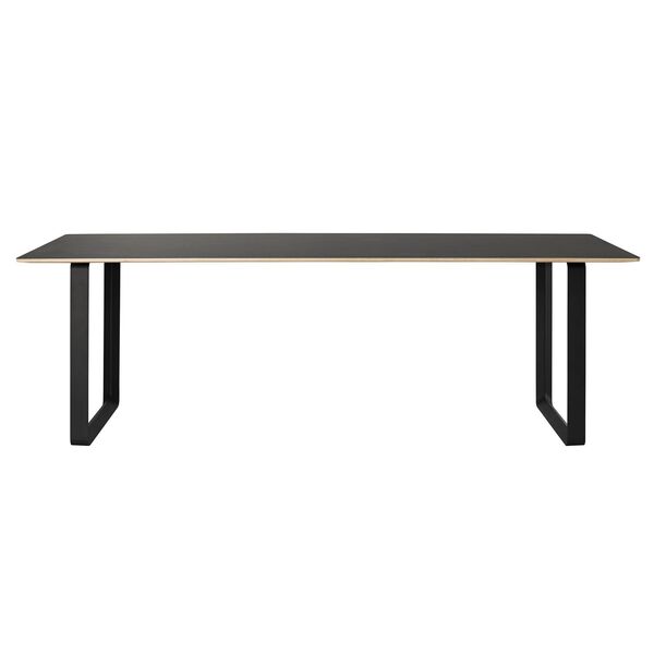 70/70 Bord 90x225 cm Linoleum Sort / Sort