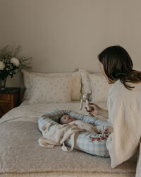Plaid Sky Blue Babynest