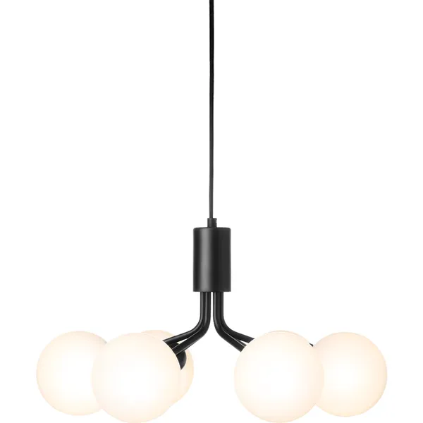 Apiales 6 Kattokruunu Satin Black / Opal
