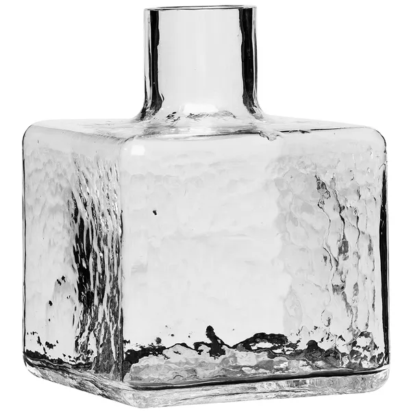 Cube Vase 13 cm Clear
