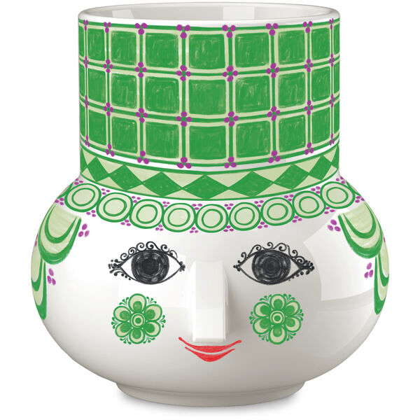 Olga Block Candle Holder H12 cm Green