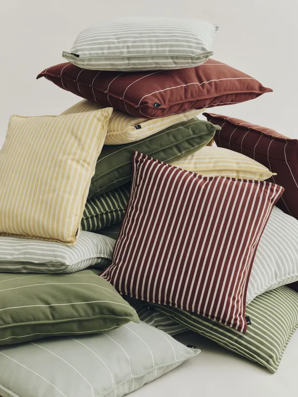 Terrazza Cushion 60x60 cm Grey narrow stripe