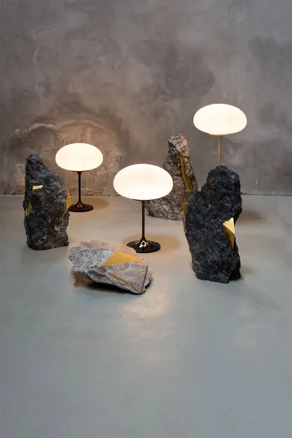 Stemlite Bordlampe 42 cm Pebble Grey / Opal