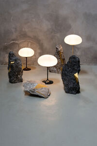 Stemlite Bordlampe 42 cm Pebble Grey / Opal