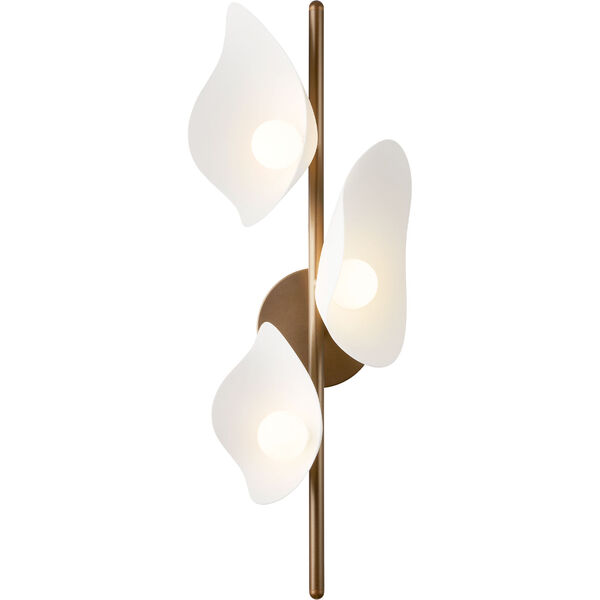 Florii 3 Vegglampe Dark Bronze / Hvit