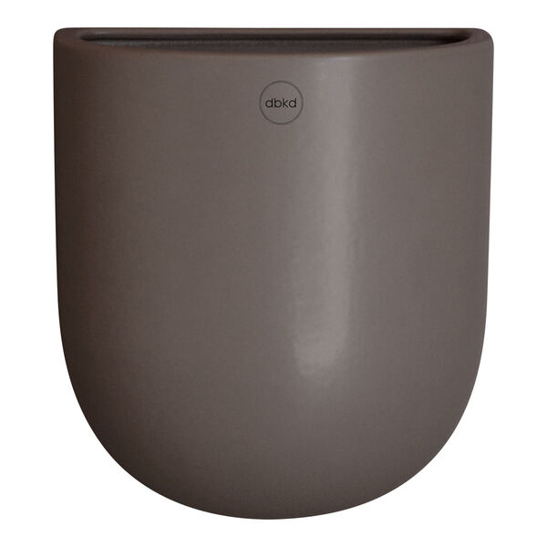 Cut Wall Pot Medium White Vægkrukke M Dust