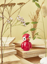 Grateful Spring Bird Trefigur 65 cm Rød