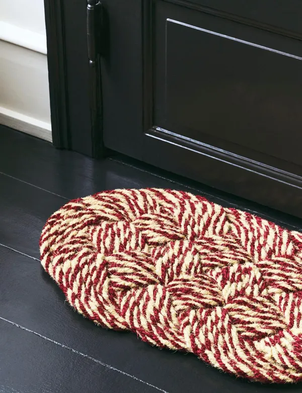 Coco Dørmåtte Swirl 40x80 cm Bordeaux / Offwhite
