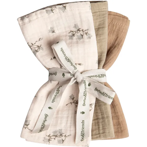 Bluebell Muslin Gulpekluter 3-pk 40X40 cm
