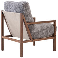 Seventy Five Wood Nojatuoli Pähkinäpuu / Lampaannahka Scandinavian Grey