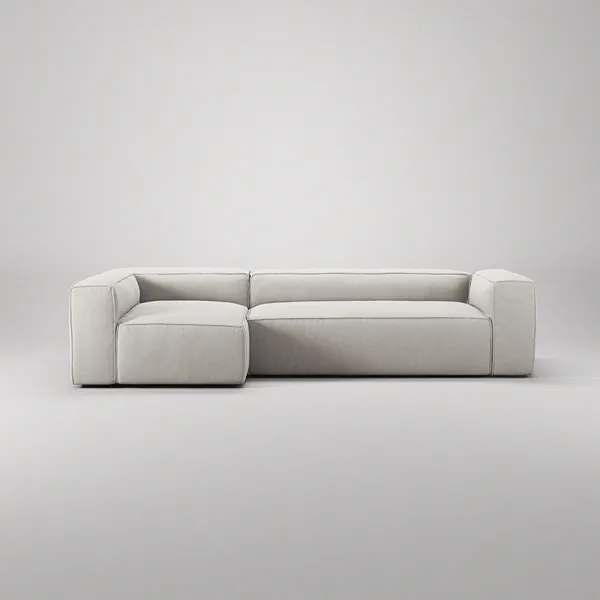 Grand 4-Personers Sofa Divan Venstre Moon White