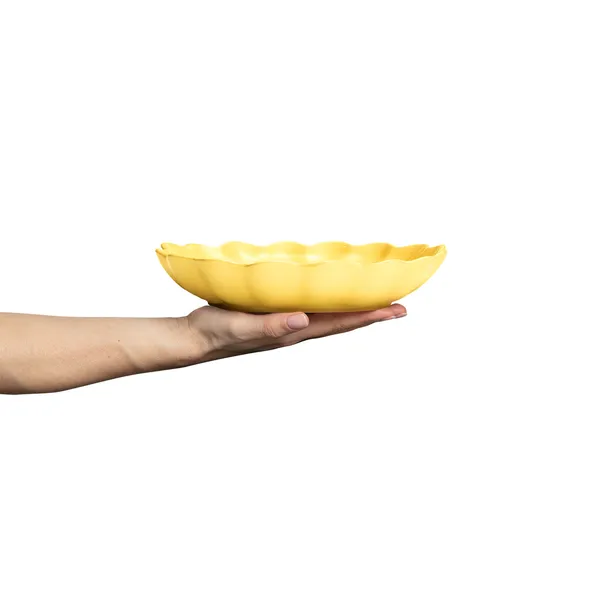 Oyster Skål 24 cm Gul