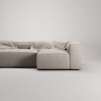 Grand 4-Personers Sofa Divan Højre Sandshell Beige