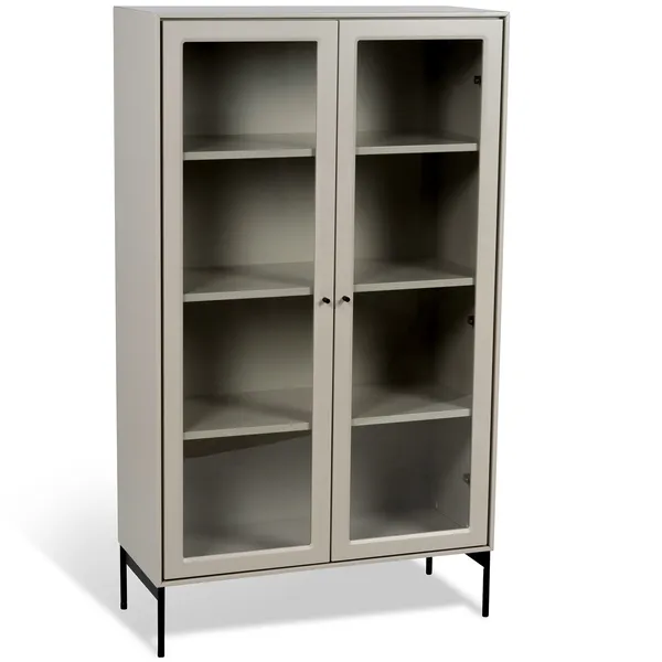 Volt Kaappi Lasiovi 130 cm Beige/Musta