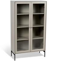 Volt Kaappi Lasiovi 130 cm Beige/Musta