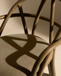 Bistra Spisestol Med Armlener Oliven / Fustagno 003