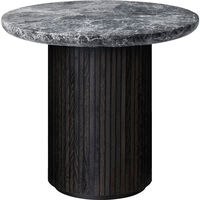Moon Loungebord Rundt Ø60 x H55 cm Brown Black / Grå Marmor