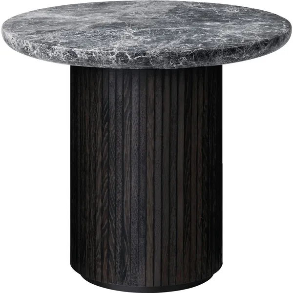 Moon Loungebord Rundt Ø60 x H55 cm Brown Black / Grå Marmor