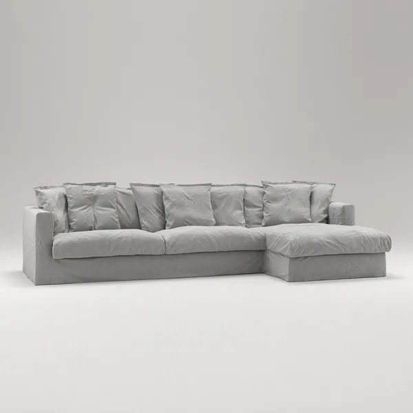 Le Grand Air 3-Personers Sofa Hør Divan Højre Foggy Morning