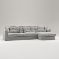 Le Grand Air 3-Personers Sofa Hør Divan Højre Foggy Morning
