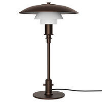 PH 3/2 Bordlampe Aged Brass / Opalglas