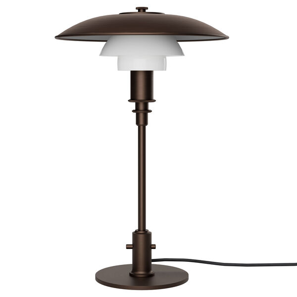 PH 3/2 Bordslampa Aged Brass / Opalglas